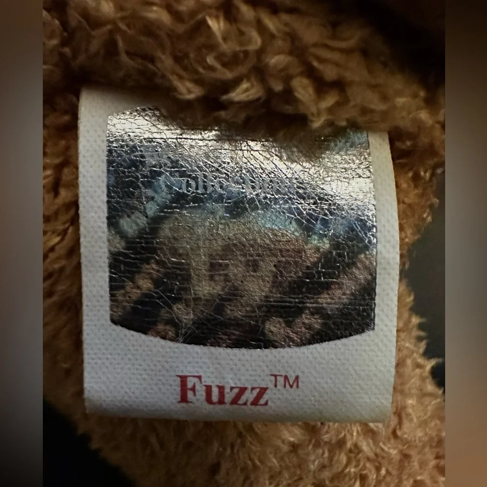Ty Fuzz the Bear Beanie Baby 1998/1999 P.E. Pellets Near Mint w Case